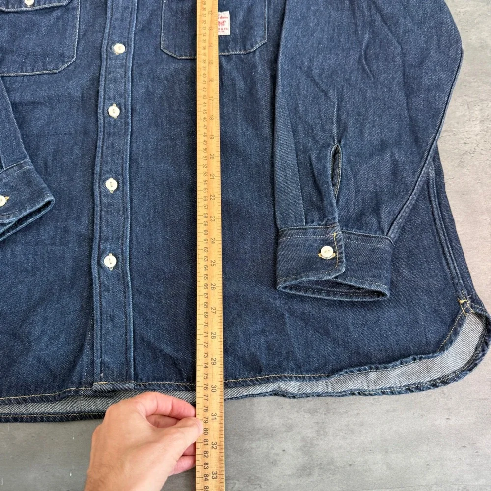 Levis Worker Shirt Mens XXL Blue Denim Relaxed Fit Long Sleeve Button Up Chore